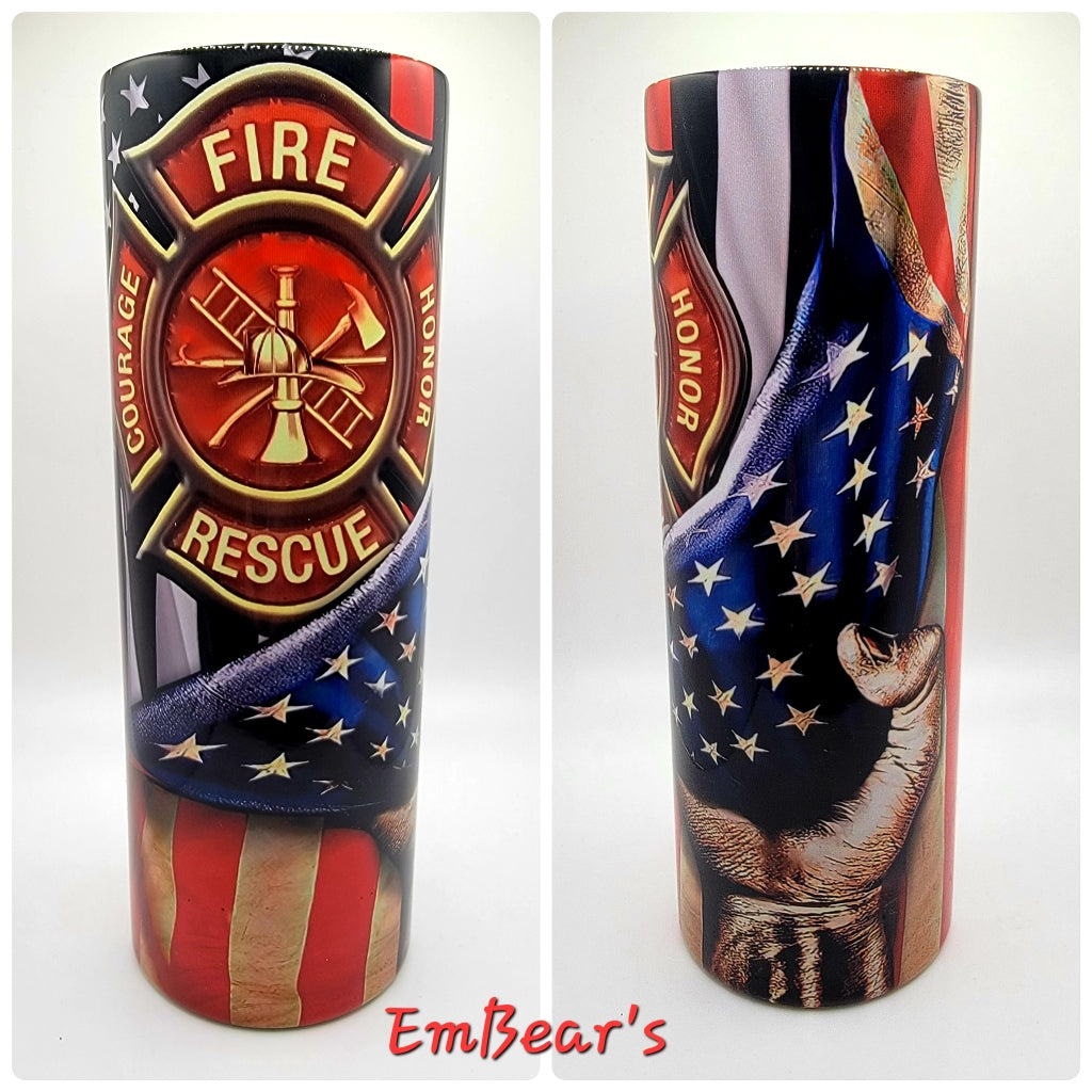 Fireman Flag Tumbler